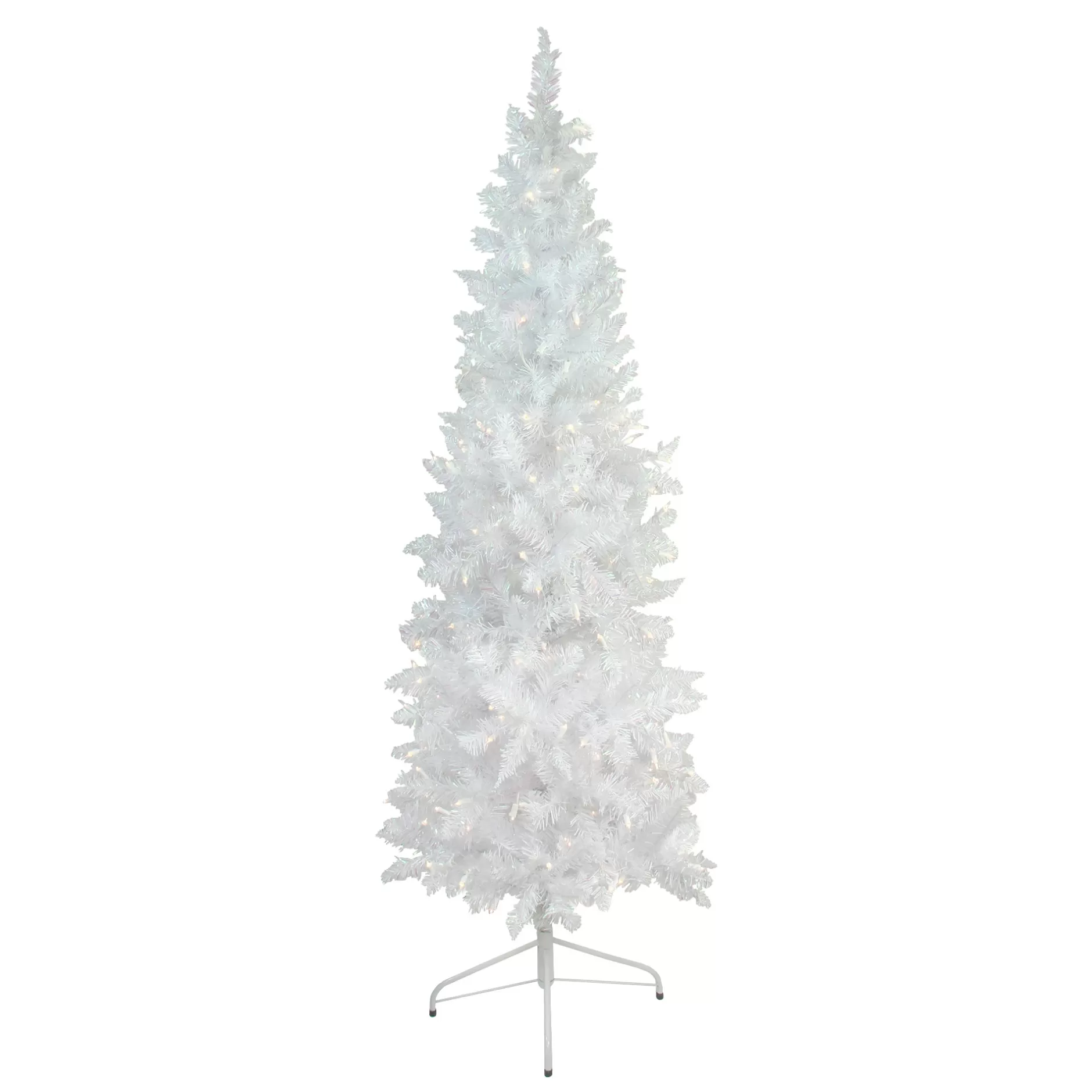 Hot 6' Pre-Lit Glimmer Iridescent Spruce Artificial Christmas Tree - Clear Dura Lights Pre-Lit
